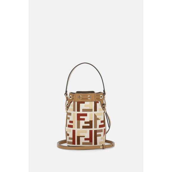 Fendi Women Mini Mon Tresor Canvas With Embroidery - Picture 3 of 3